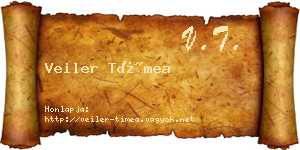 Veiler Tímea névjegykártya